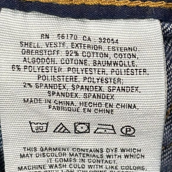 Pilcro & the Letterpress Stet Whiskered Blue Denim Jeans Crop Straight Sz 26 - Picture 8 of 11